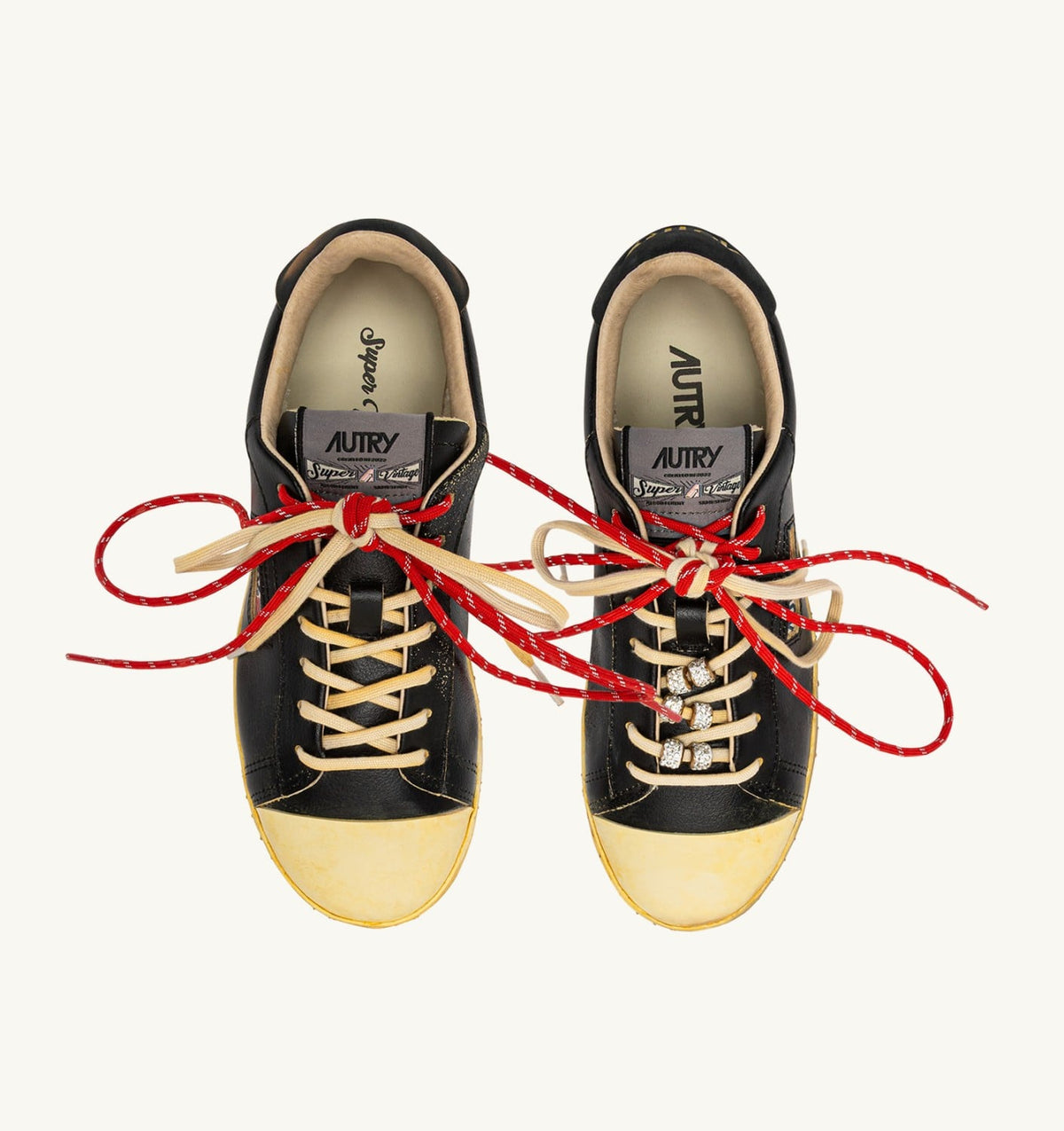 AUTRY Man DALLAS LOW SUPER VINTAGE SNEAKERS IN BLACK LEATHER
