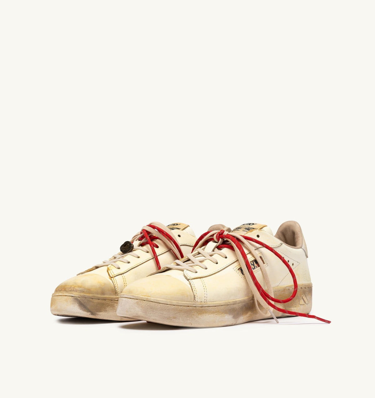 AUTRY Man DALLAS LOW SUPER VINTAGE SNEAKERS IN MARSHMALLOW LEATHER
