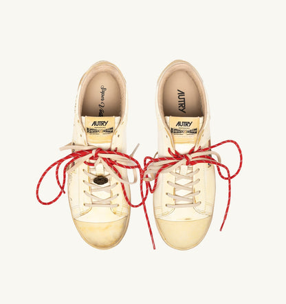 AUTRY Man DALLAS LOW SUPER VINTAGE SNEAKERS IN MARSHMALLOW LEATHER