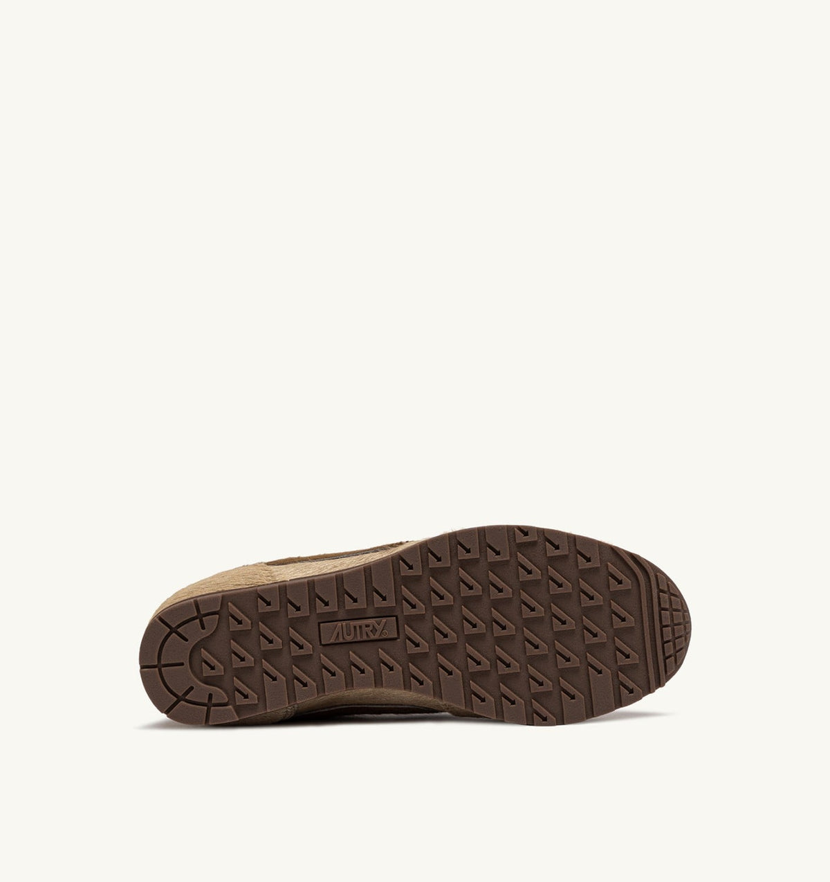 AUTRY Woman WINDSPIN SNEAKERS IN BEIGE AND BROWN PONY HAIR EFFECT