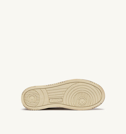 AUTRY Woman MEDALIST LOW SUPER VINTAGE SNEAKERS IN RISING SUN AND JASPER LEATHER