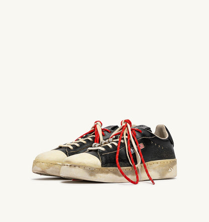 AUTRY Woman DALLAS LOW SUPER VINTAGE SNEAKERS IN BLACK LEATHER