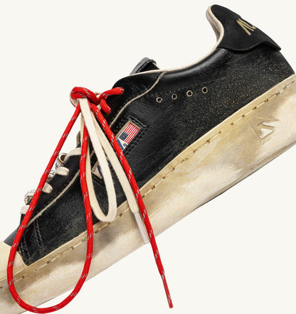 AUTRY Woman DALLAS LOW SUPER VINTAGE SNEAKERS IN BLACK LEATHER