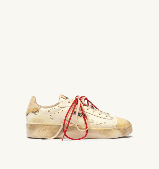 AUTRY Woman DALLAS LOW SUPER VINTAGE SNEAKERS IN MARSHMALLOW LEATHER