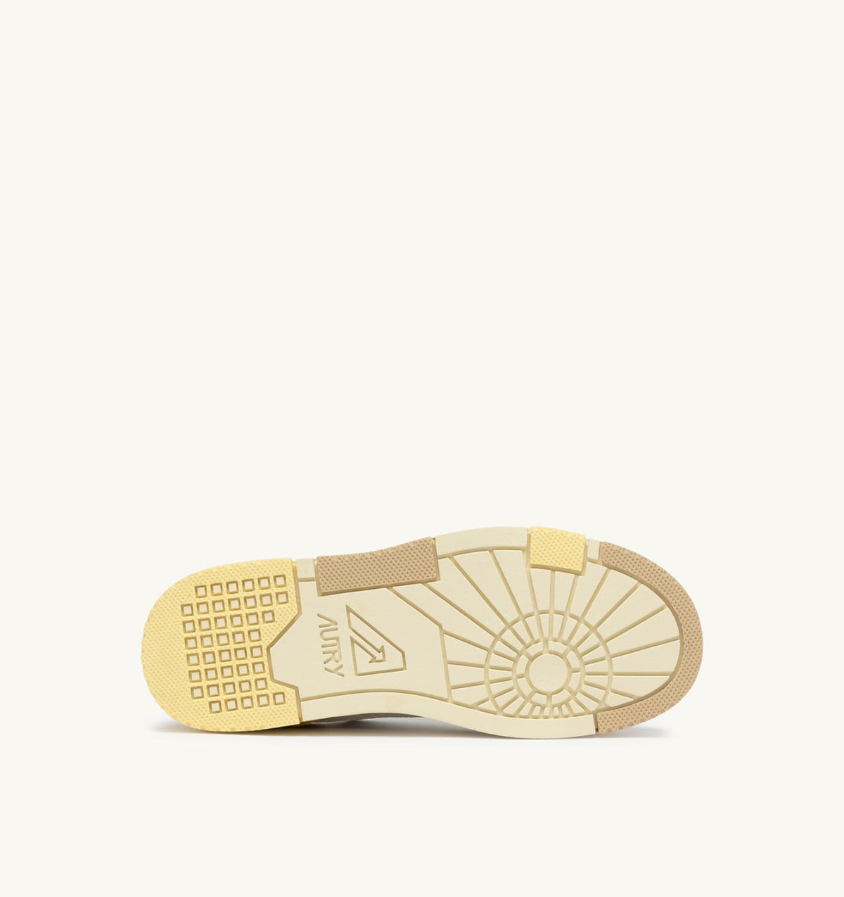 AUTRY Woman SNEAKERS CLC LOW IN WHITE BOULDER AND LEMON MERINGUE LEATHER AND SUEDE