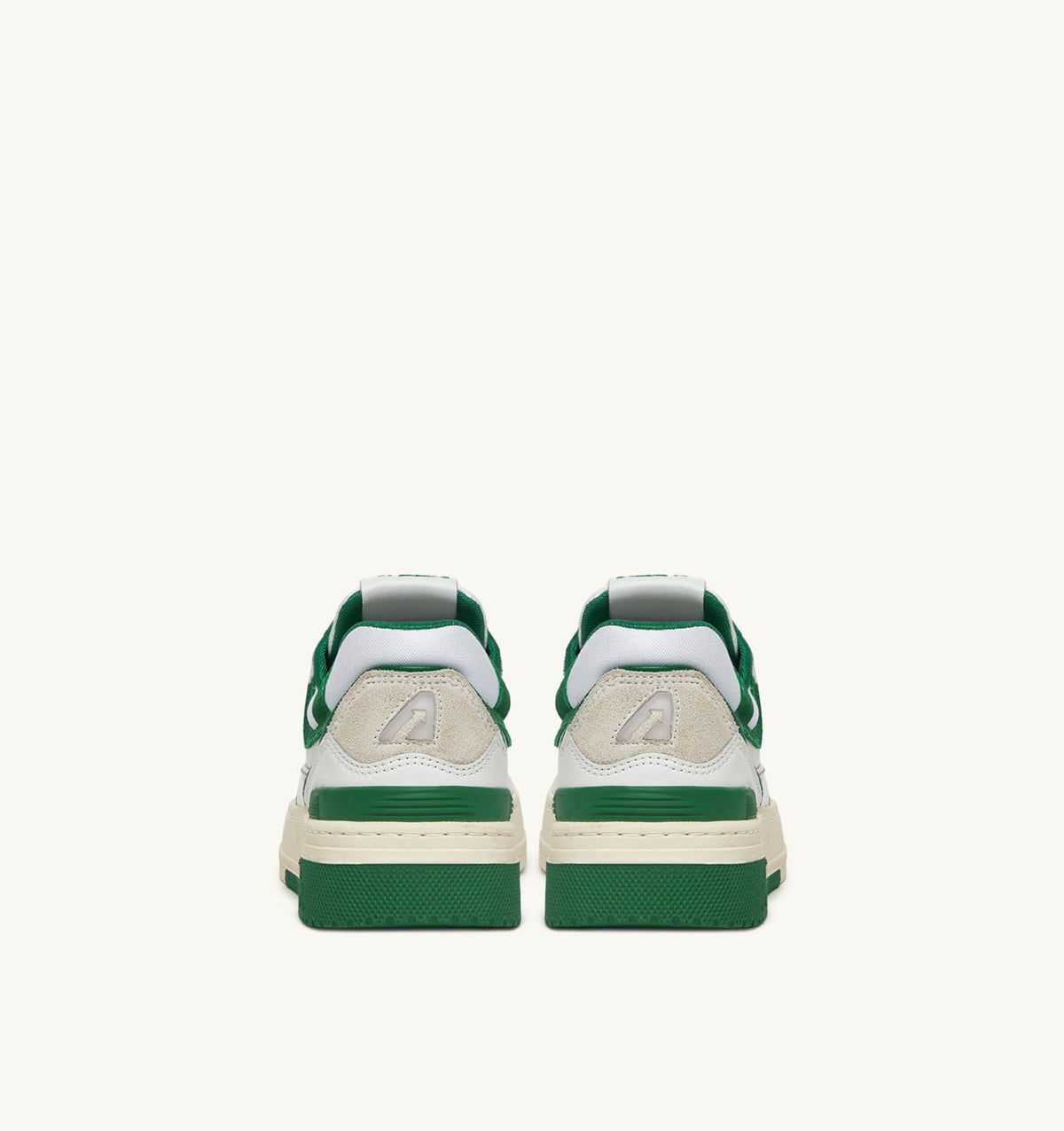 AUTRY Woman CLC LOW SNEAKERS IN WHITE LEATHER AND AMAZON SUEDE