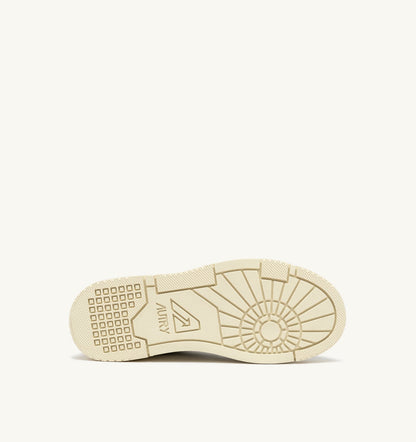 AUTRY Woman CLC LOW SNEAKERS IN WHITE LEATHER AND CARMINE ROSE SUEDE