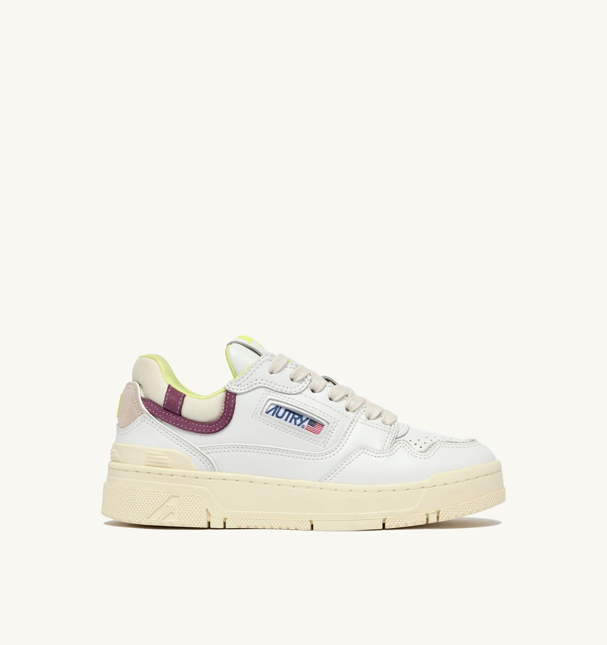 AUTRY Woman SNEAKERS CLC LOW IN WHITE AND FIRENZE LEATHER
