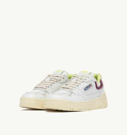 AUTRY Woman SNEAKERS CLC LOW IN WHITE AND FIRENZE LEATHER