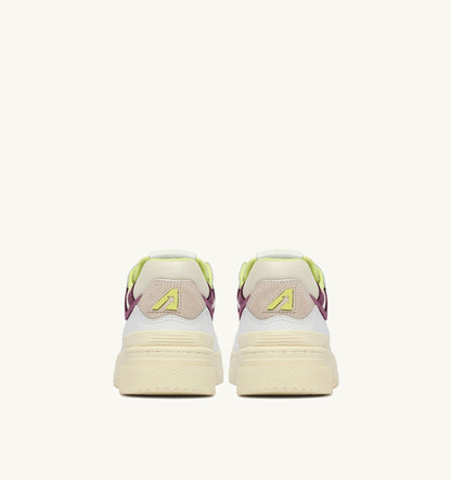 AUTRY Woman SNEAKERS CLC LOW IN WHITE AND FIRENZE LEATHER