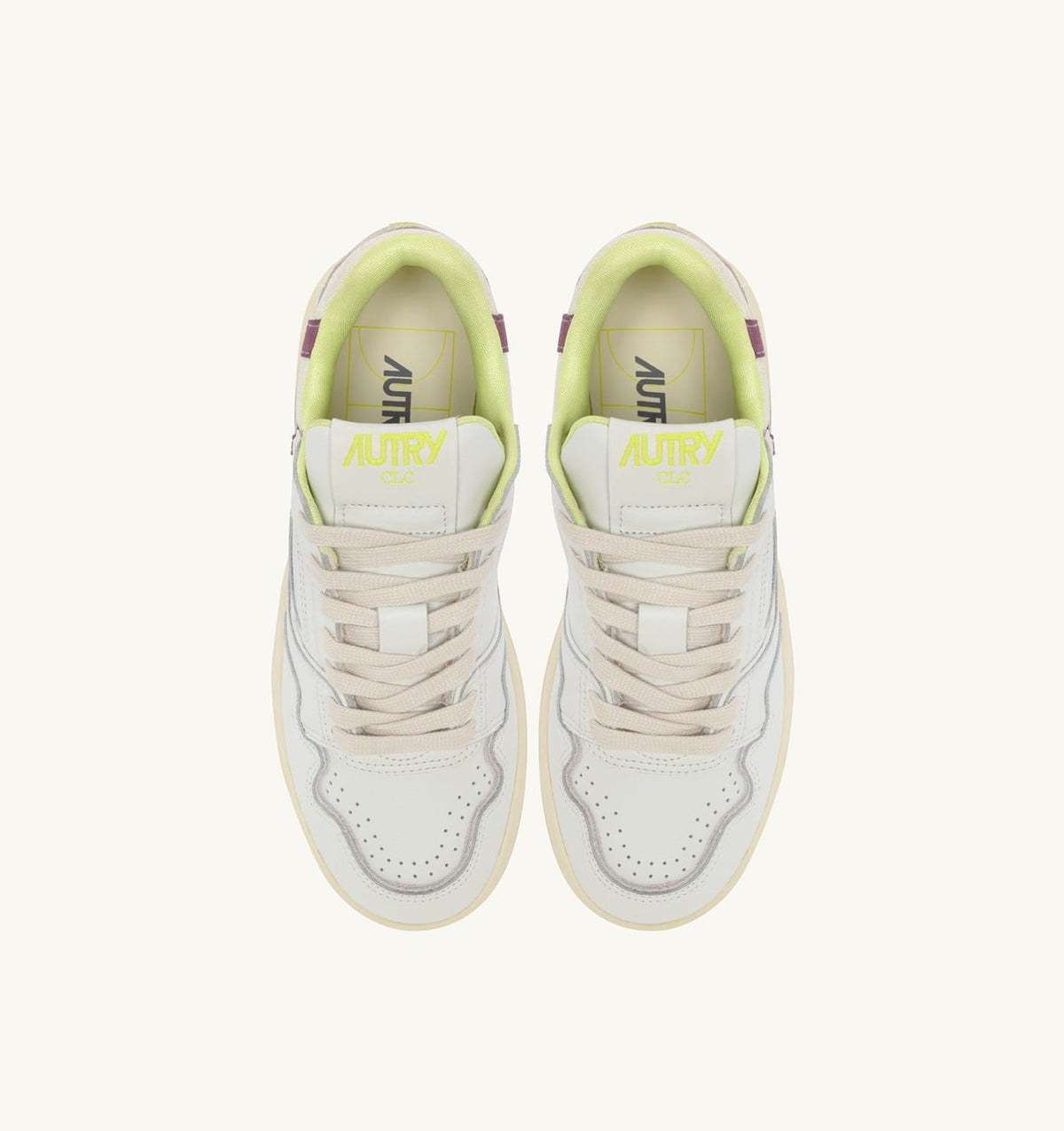 AUTRY Woman SNEAKERS CLC LOW IN WHITE AND FIRENZE LEATHER