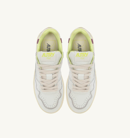 AUTRY Woman SNEAKERS CLC LOW IN WHITE AND FIRENZE LEATHER