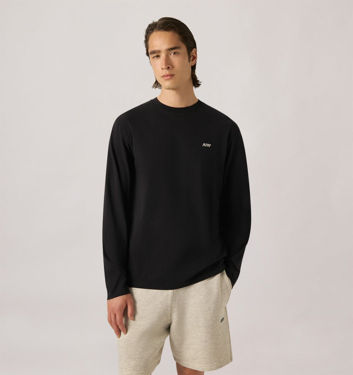 AUTRY Woman|Man LONG-SLEEVE T-SHIRT WITH EMBROIDERED LOGO UNISEX