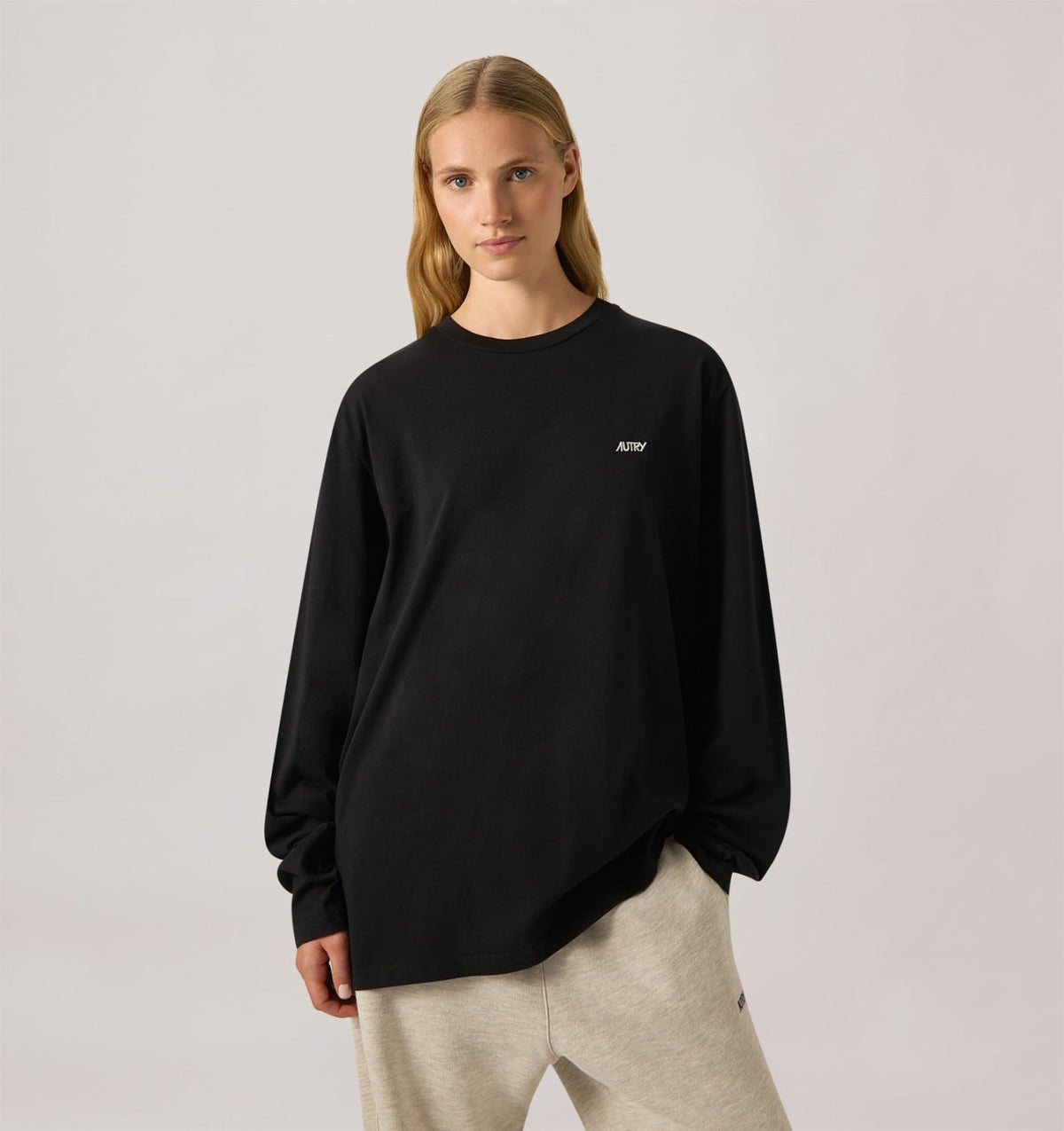 AUTRY Woman|Man LONG-SLEEVE T-SHIRT WITH EMBROIDERED LOGO UNISEX
