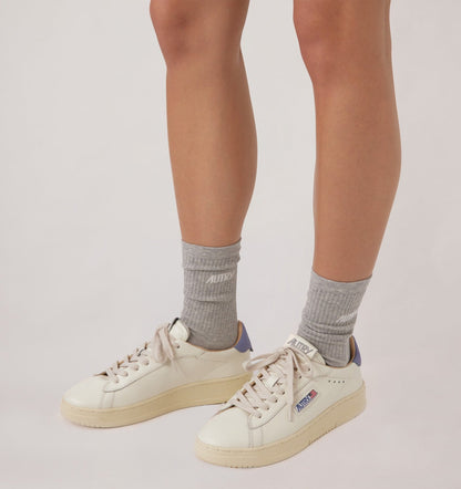 AUTRY Woman DALLAS LOW SNEAKERS IN MARSHMALLOW AND TEMPEST LEATHER