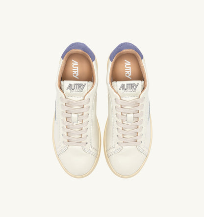 AUTRY Woman DALLAS LOW SNEAKERS IN MARSHMALLOW AND TEMPEST LEATHER