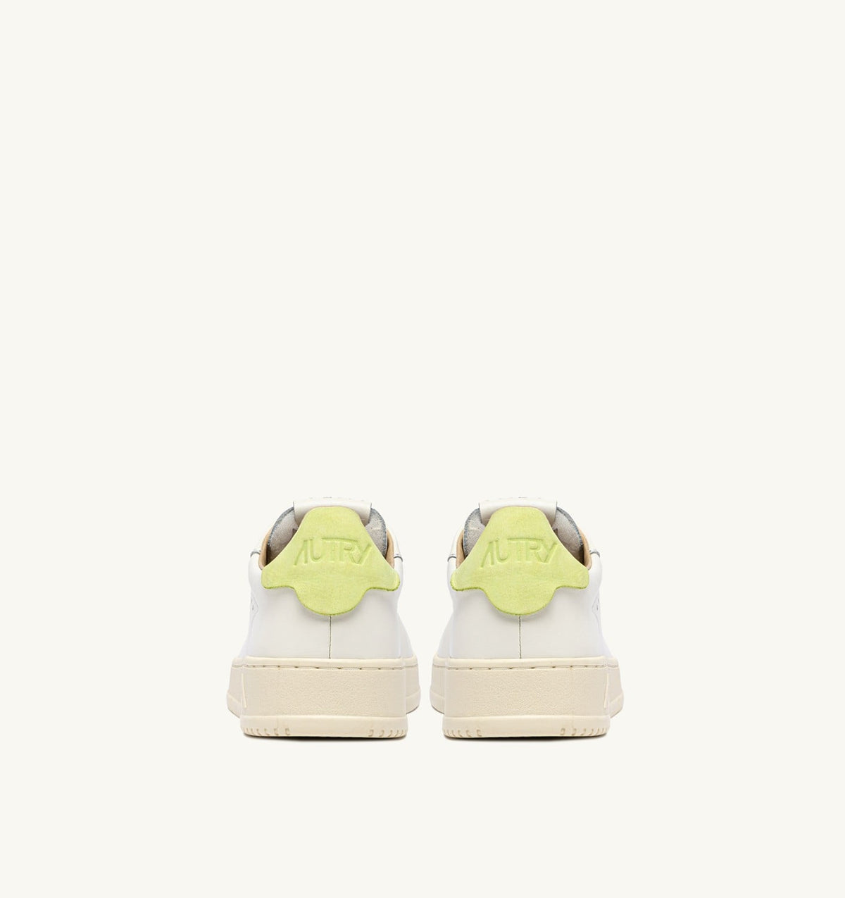 AUTRY Woman DALLAS LOW SNEAKERS IN DAIQUIRI GREEN AND MARSHMALLOW LEATHER