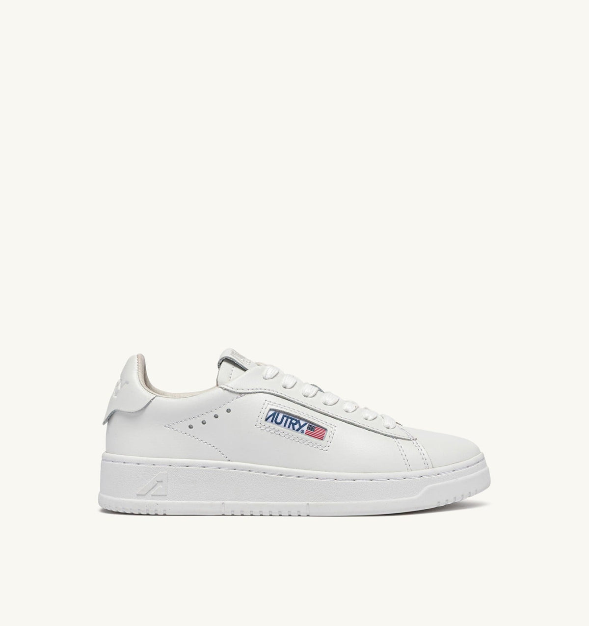 AUTRY Woman DALLAS LOW SNEAKERS IN WHITE LEATHER