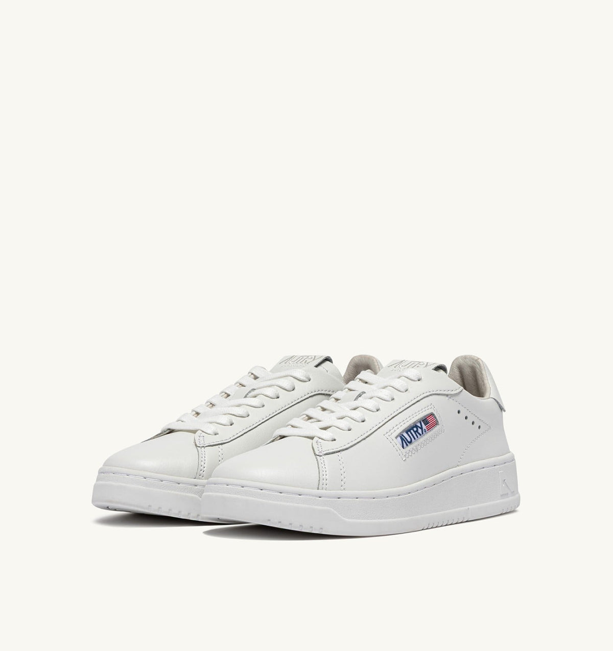AUTRY Woman DALLAS LOW SNEAKERS IN WHITE LEATHER