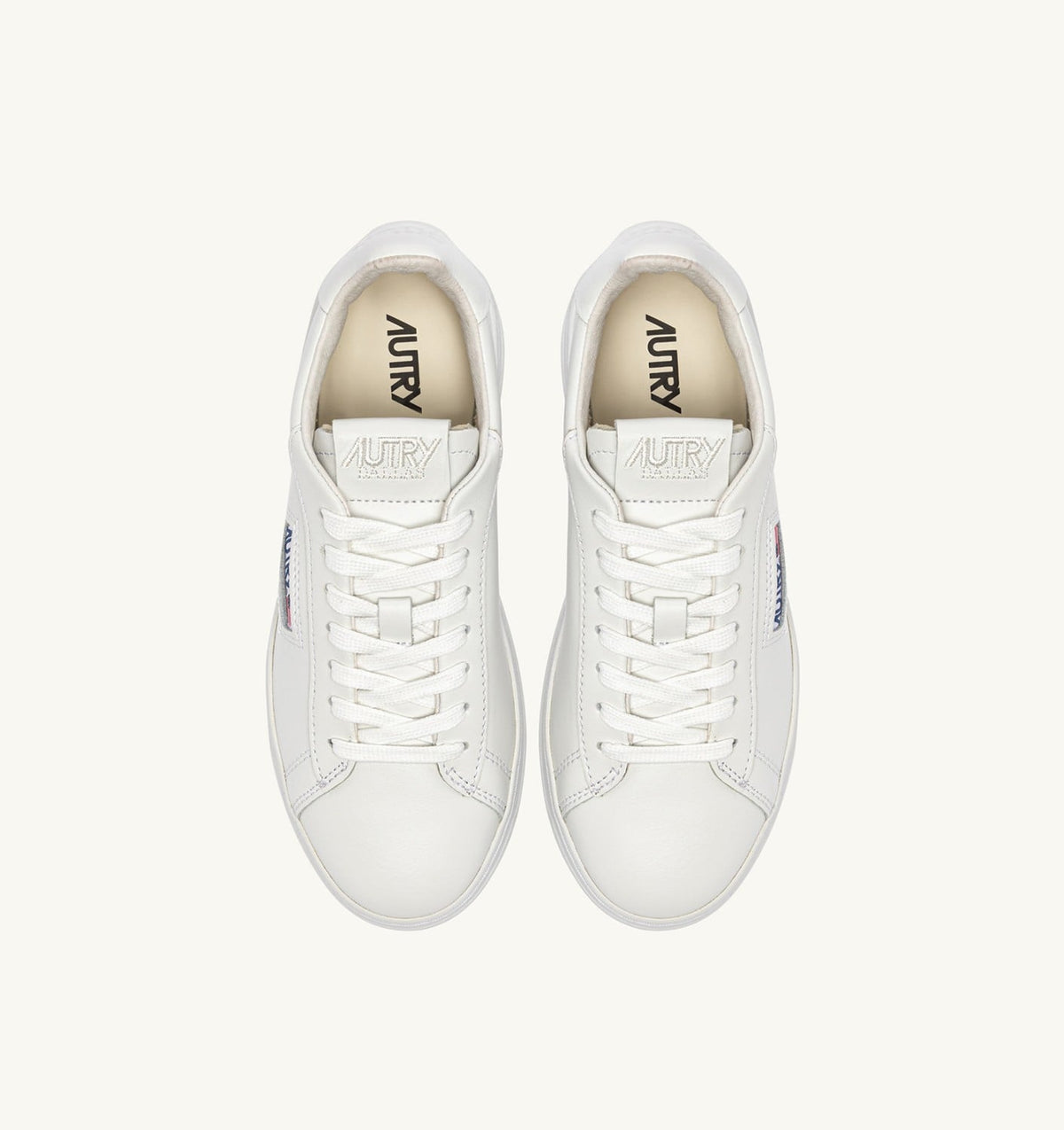 AUTRY Woman DALLAS LOW SNEAKERS IN WHITE LEATHER