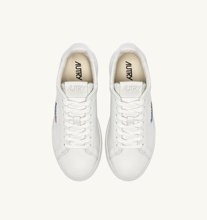 AUTRY Woman DALLAS LOW SNEAKERS IN WHITE LEATHER