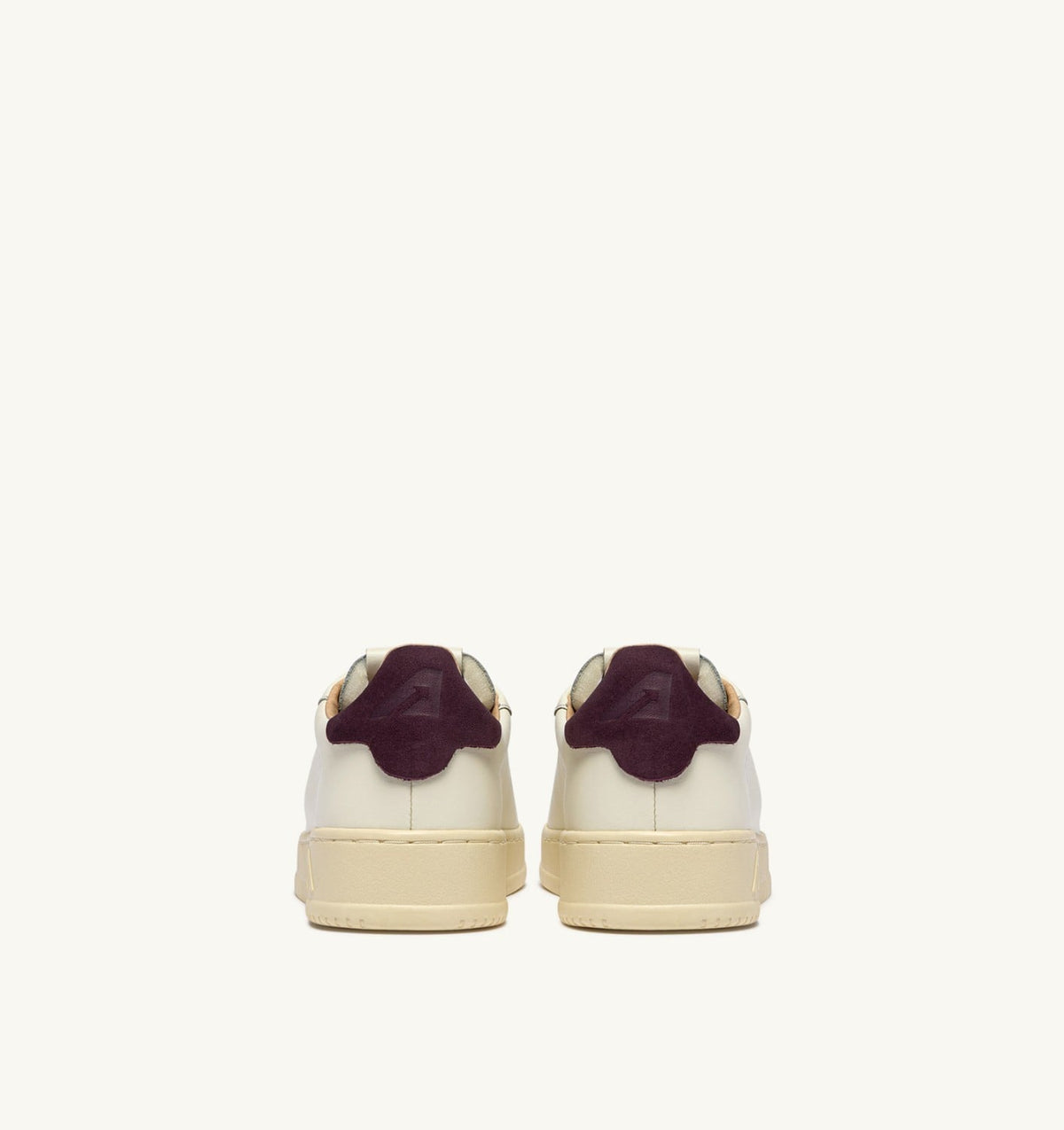 AUTRY Woman DALLAS LOW SNEAKERS IN MARSHMALLOW AND FIG LEATHER