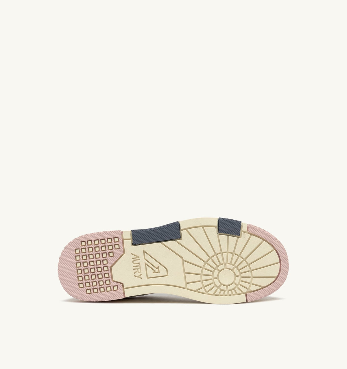 AUTRY Woman CLC LOW SNEAKERS IN WHITE AND PEACH WHIP LEATHER SUEDE