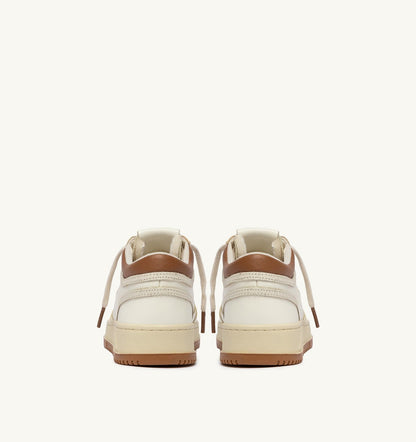 AUTRY Woman MED-WAY SNEAKERS IN LEATHER COLOR MARSHMALLOW AND BROWN SUGAR