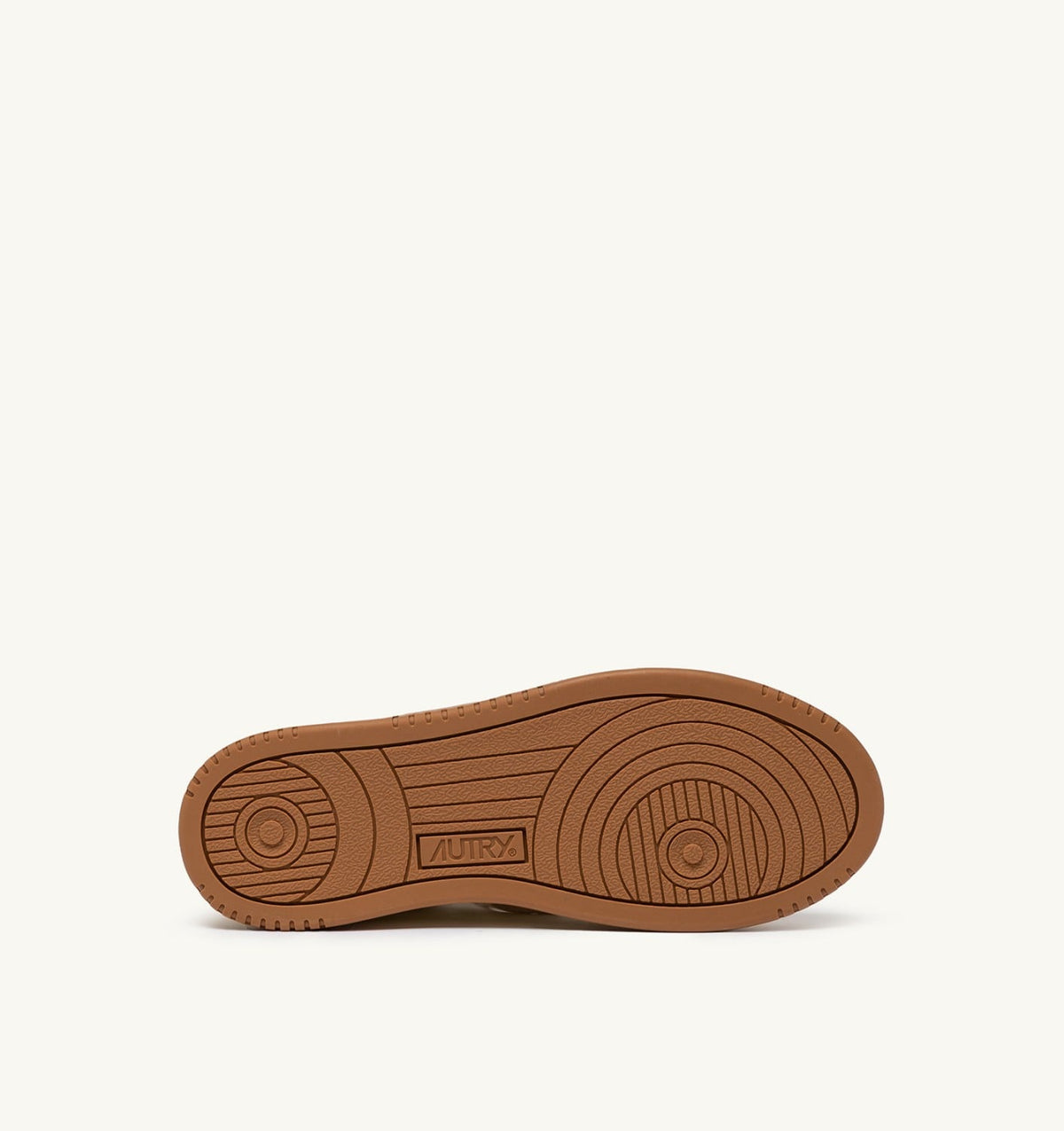 AUTRY Woman MED-WAY SNEAKERS IN LEATHER COLOR MARSHMALLOW AND BROWN SUGAR
