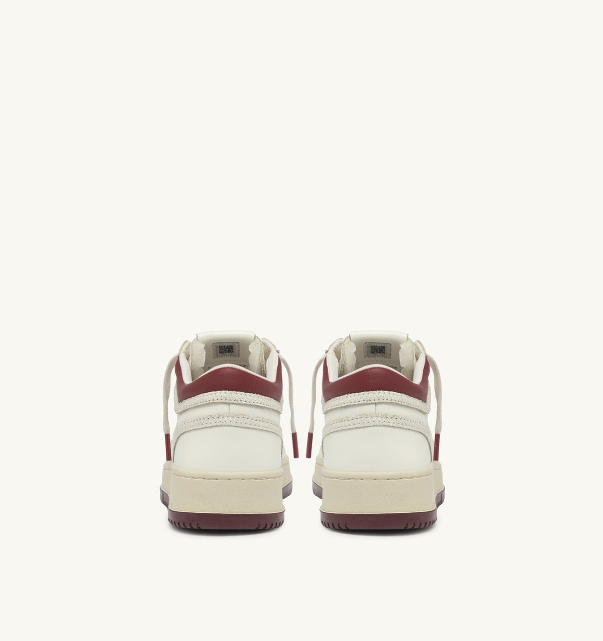 AUTRY Woman MED-WAY SNEAKERS IN LEATHER COLOR MARSHMALLOW AND SYRAH