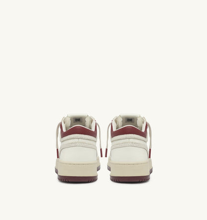 AUTRY Woman MED-WAY SNEAKERS IN LEATHER COLOR MARSHMALLOW AND SYRAH