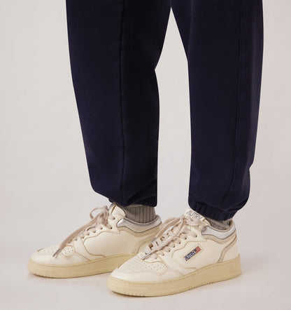 AUTRY Woman MED-WAY SNEAKERS IN LEATHER COLOR MARSHMALLOW AND SILVER