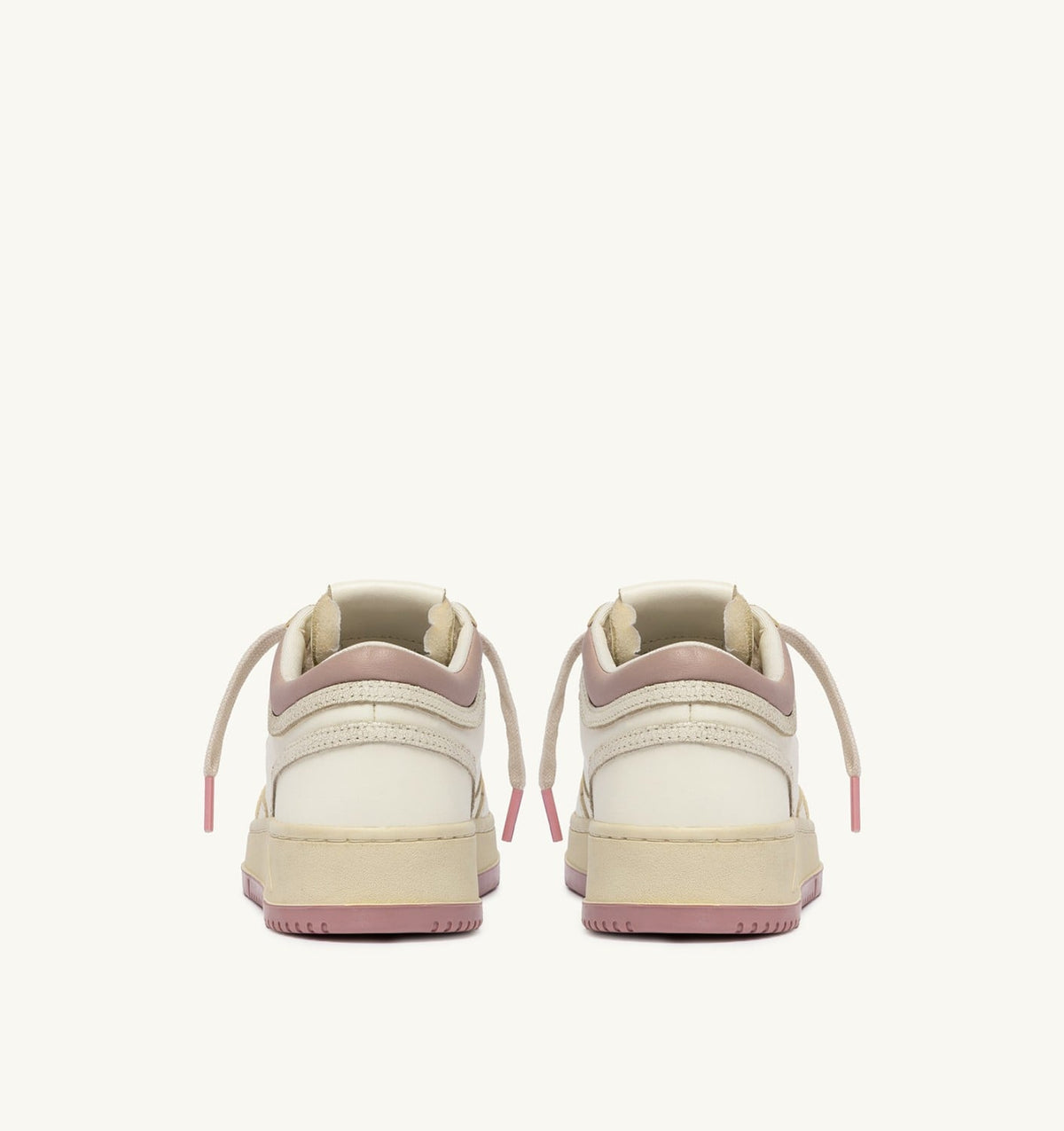AUTRY Woman MED-WAY SNEAKERS IN LEATHER COLOR MARSHMALLOW AND ZEPHYR