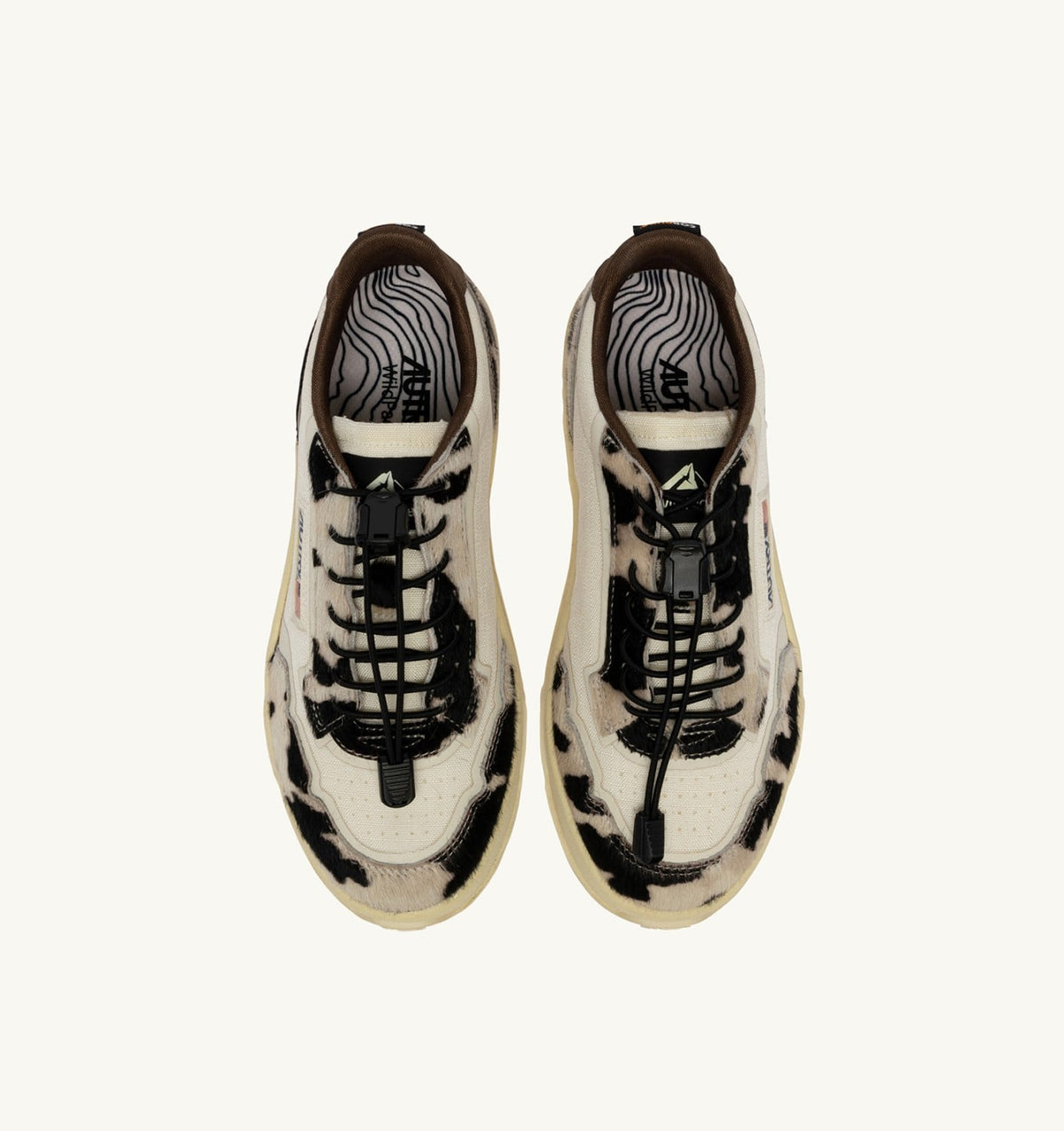 AUTRY Woman WILDPACE LOW SNEAKERS IN MARSHMALLOW AND COW CORDURA AND LEATHER