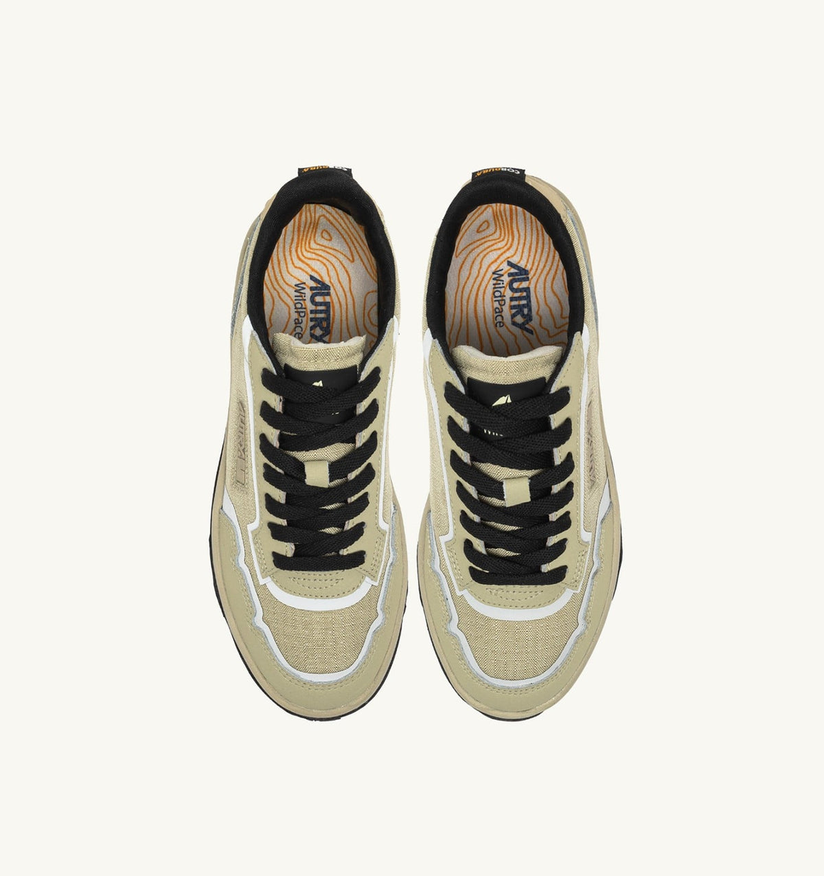 AUTRY Woman WILDPACE LOW SNEAKERS IN RIPSTOP NYLON AND LEATHER COLOR TIDAL FOAM AND REFLEX