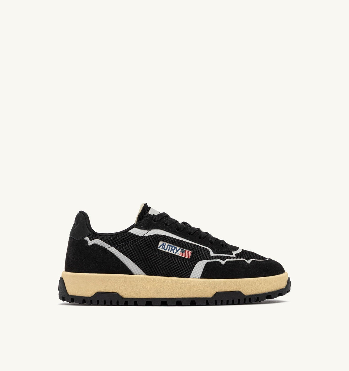 AUTRY Woman WILDPACE LOW SNEAKERS IN BLACK DRAGON MESH AND SUEDE