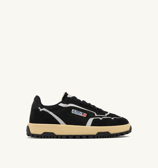 AUTRY Woman WILDPACE LOW SNEAKERS IN BLACK DRAGON MESH AND SUEDE