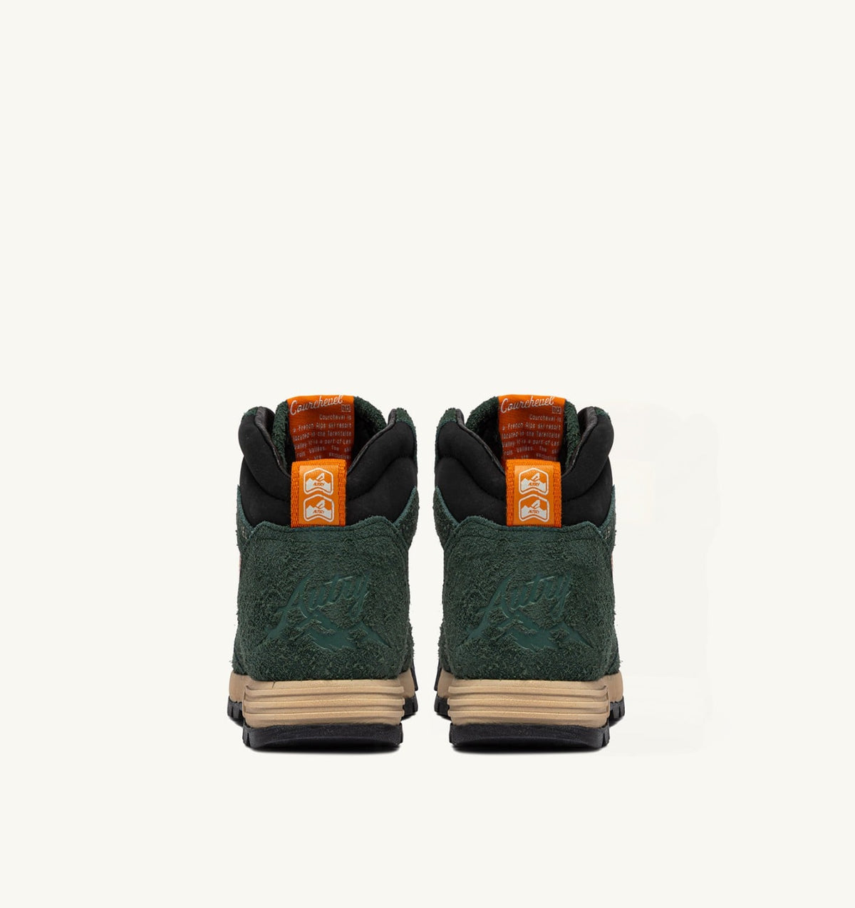 AUTRY Woman MALGA COURCHEVEL IN PINE AND ORANGE OCHRE SUEDE