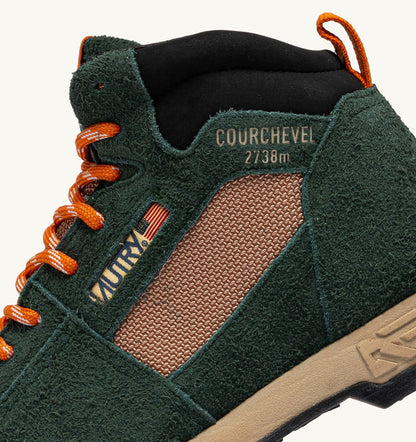 AUTRY Woman MALGA COURCHEVEL IN PINE AND ORANGE OCHRE SUEDE