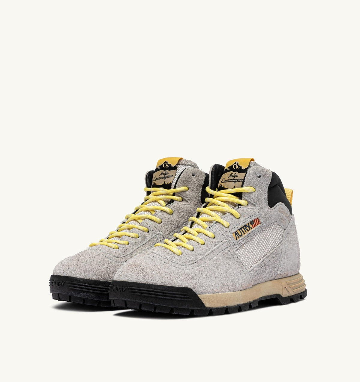 AUTRY Woman MALGA COURMAYEUR IN ICE AND LEMON DROP SUEDE