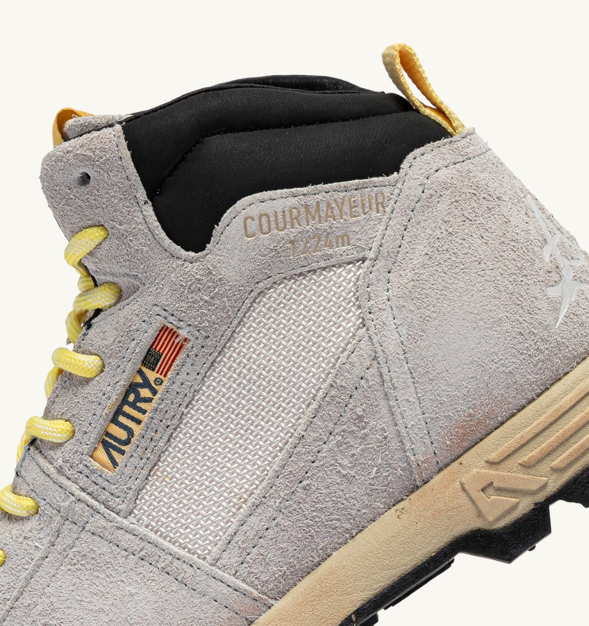 AUTRY Woman MALGA COURMAYEUR IN ICE AND LEMON DROP SUEDE