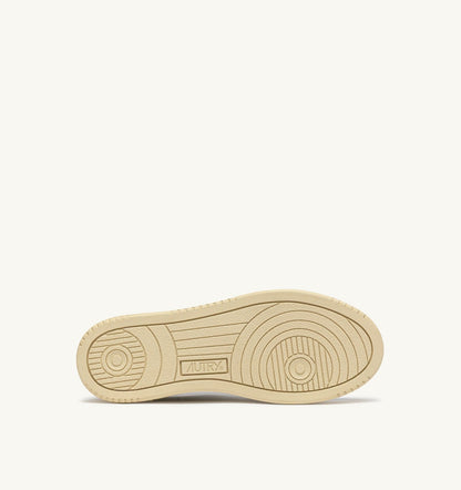 AUTRY Woman MEDALIST PLATFORM SNEAKERS IN FEATHER GRAY AND WHITE SUEDE AND LEATHER