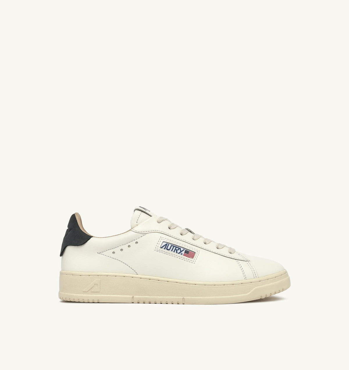 AUTRY Woman DALLAS LOW SNEAKERS IN WHITE AND SPACE LEATHER