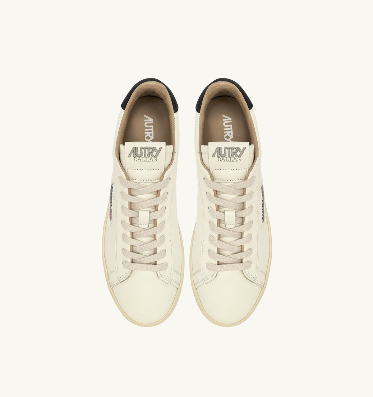 AUTRY Woman DALLAS LOW SNEAKERS IN WHITE AND SPACE LEATHER