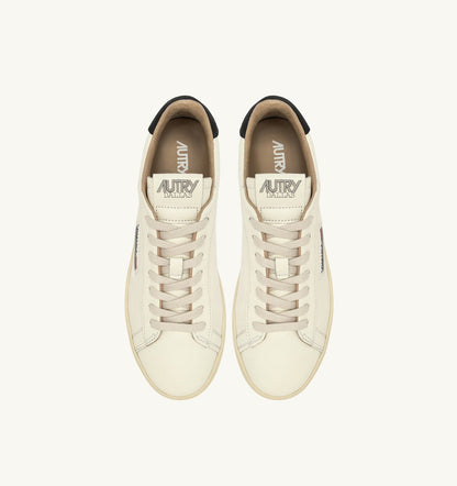 AUTRY Woman DALLAS LOW SNEAKERS IN WHITE AND SPACE LEATHER